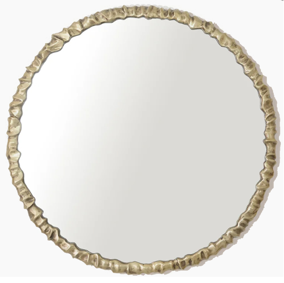 Soft Mirror Frame Material: PU  Frame Color: Champagne silver