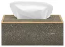 Pigeon and Poodle Manchester Rect Tissue Box, Sand Faux Shagreen