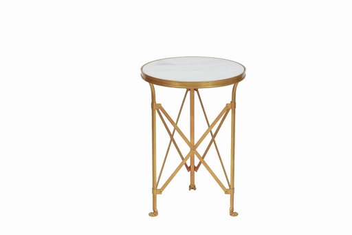 [TDH519] Elements Iron+Natural Marble Table