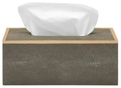 [TDH1144] Pigeon and Poodle Manchester Rect Tissue Box, Sand Faux Shagreen