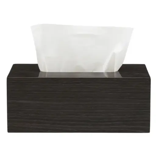 [TDH1146] Pigeon and Poodle Westerly Rect. Tissue Box, Dark Oak