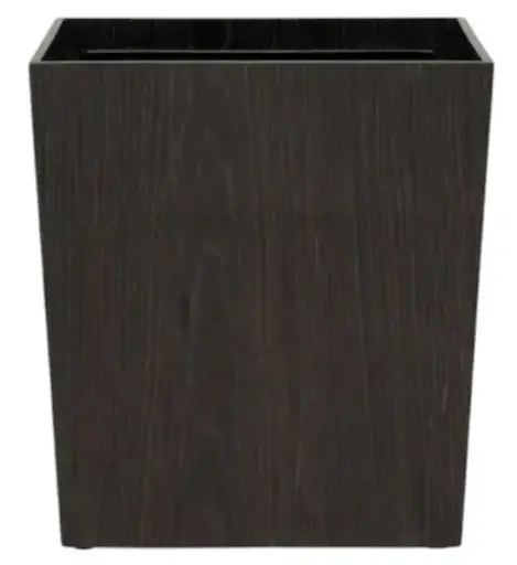 [TDH1147] Pigeon and Poodle Westerly Rect. Wasterbasket, Dark Oak