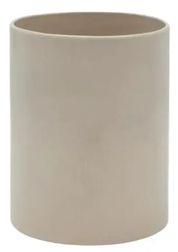 [TDH1150] Pigeon and Poodle Cordoba Round Wastebasket, Sand Burlap Ceramic