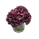 Soft Hydrangea Mauve In Cylinder Glass Vase