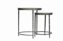 Set/2 solid iron +natural marble tables iron color: antique bronze iron texture as the right picture "factory" marble color: white