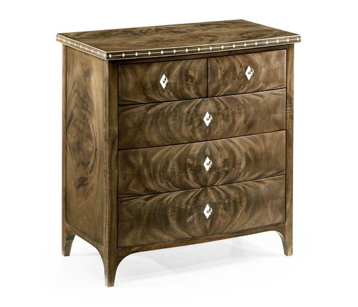 Jonathan Charles Small Bleached Mahogany Chest of Drawers with Bone Inlay