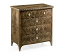 Jonathan Charles Small Bleached Mahogany Chest of Drawers with Bone Inlay
