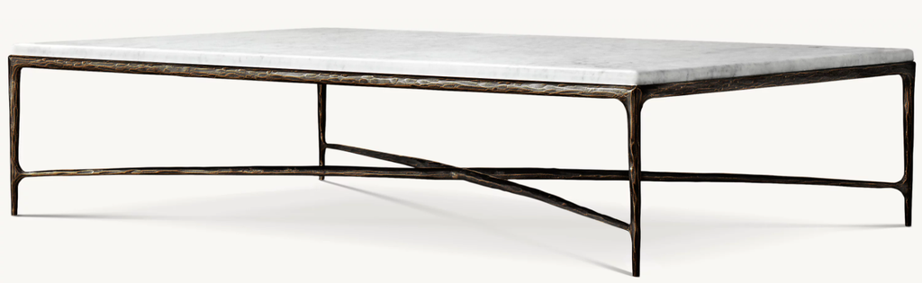 Elements Solid Iron+Natural Marble Table coffee table