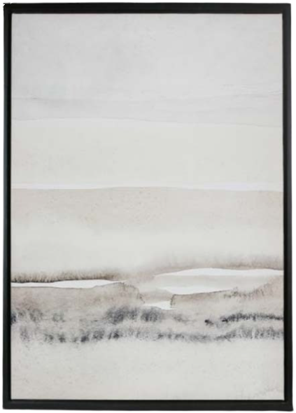 Soft Printed Abstract Painting With Frame