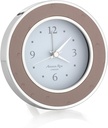 Addison Ross Blush Ostrich Silver Alarm Clock