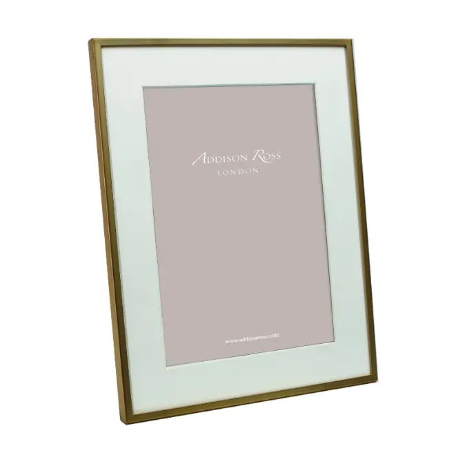 Addison Ross Matte Gold Photo Frame with Mount 5x7