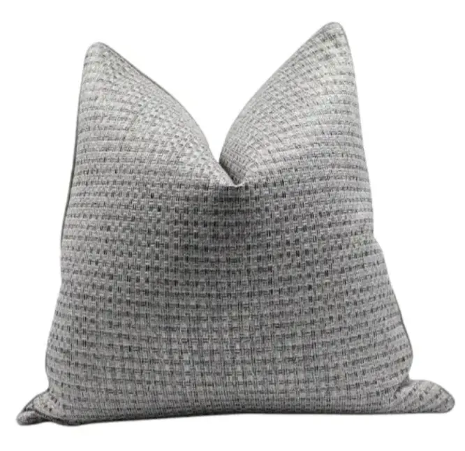 Soft Textura silver silk cushion