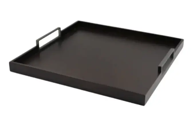 Soft Elegant Dark Brown Wood Tray