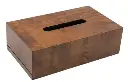 Soft Brown Wooden Tissue Box