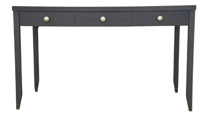 Elements Writing Desk, Red Oak, Plywood With Oak,Dark Coffee Color