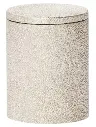 Pigeon and Poodle Manchester Sm. Canister, Warm Silver Faux Shagr