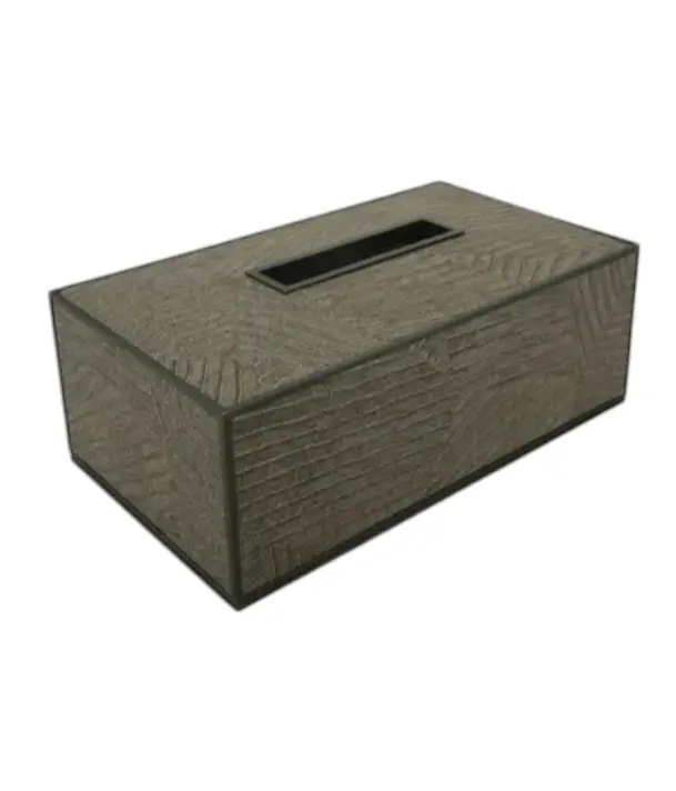Laura Hammett Living Elemental Tissue Box, Rectangular - Bronze 