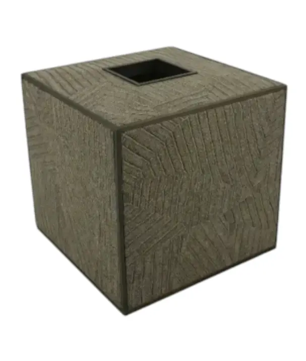 Laura Hammett Living Elemental Tissue Box, Square - Bronze 