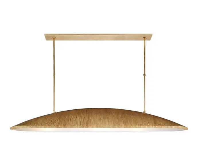 Visual Comfort Utopia Large Linear Pendant in Gild with Frosted Acrylic
