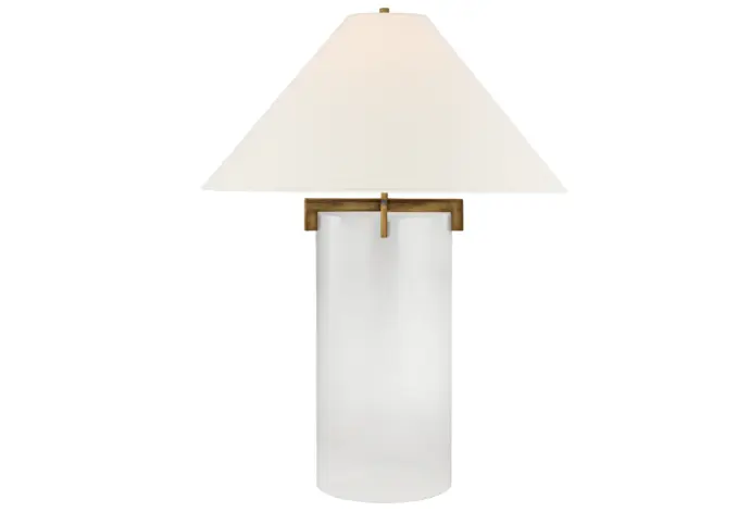 Visual Comfort Brooks Table Lamp in Crystal & Gilded Iron 