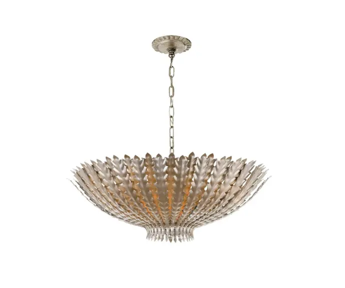 Visual Comfort Hampton Medium Chandelier in Burnished Silver Leaf 
