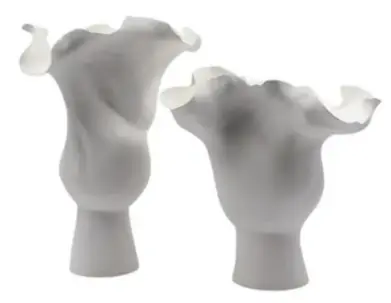 Soft White Vase L