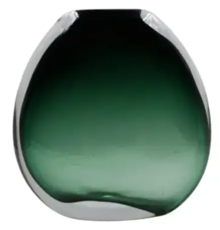 Soft Emerald Glow Centerpiece Vase - Small
