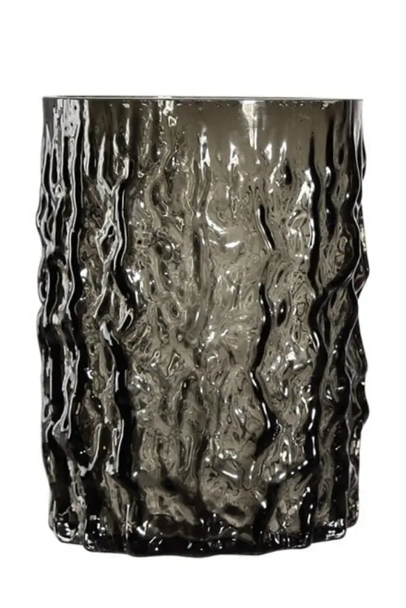 سوفت - فازة زجاجيه باللون الرمادي