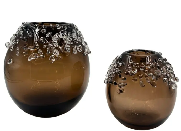 سوفت - مزهرية لون العسلي حجم كبير