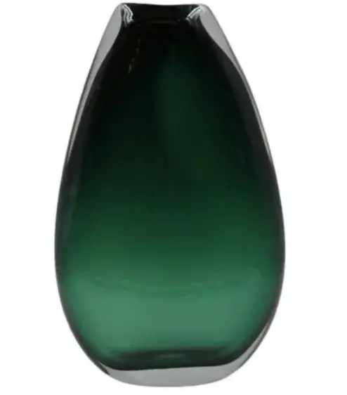 Soft Emerald Glow Centerpiece Vase - Large