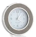 Addison Ross Shadow Ostrich Silver Alarm Clock