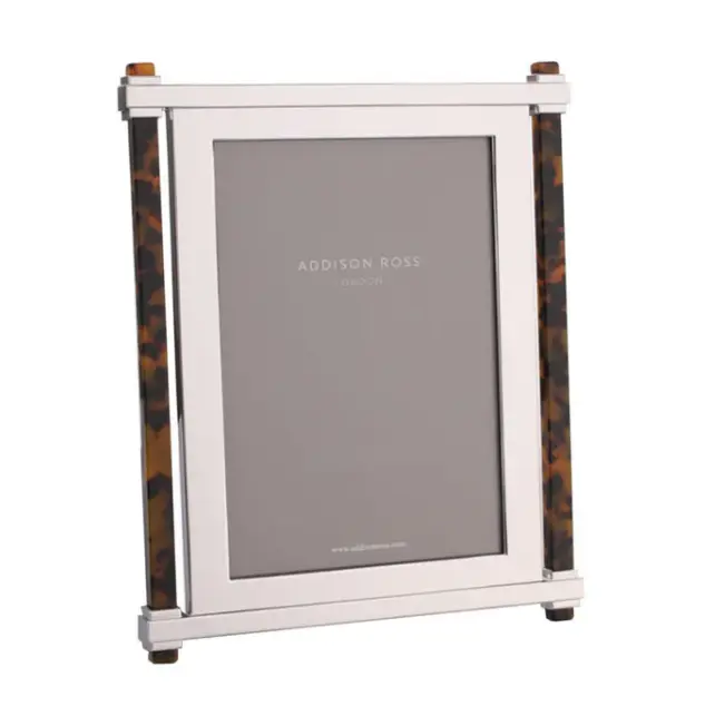 Addison Ross Tortoiseshell & Silver Pillar Photo Frame 8x10