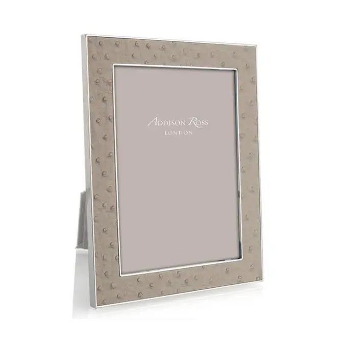 Addison Ross Shadow Ostrich & Silver Frame 5x7