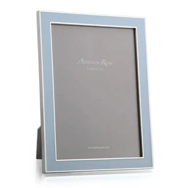 Addison Ross Powder Blue Enamel & Silver Frame 5x7