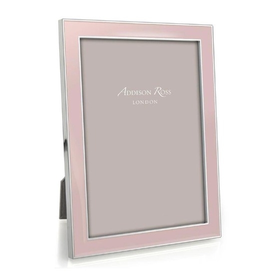 Addison Ross Light Pink Enamel & Silver Frame 4x6