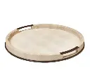 Addison Ross Ecru Shagreen Round Tray 