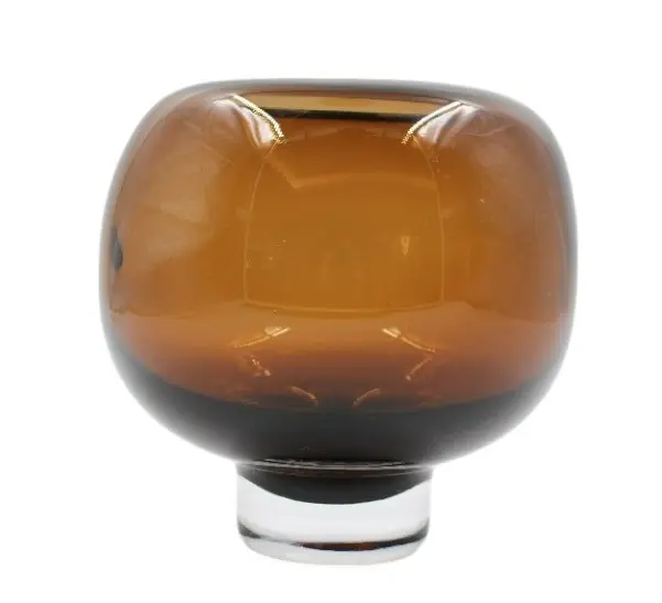 Soft Sunset Ember Glass Vase
