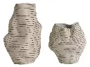 Soft Sculptural Stripes Large Vase