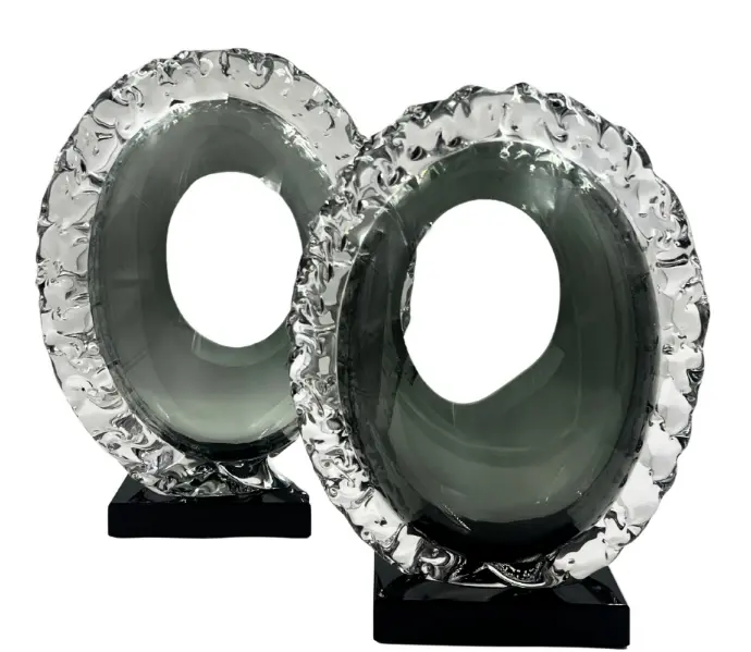 سوفت - مزهرية السحابة المتداخلةلون رمادي حجم كبير