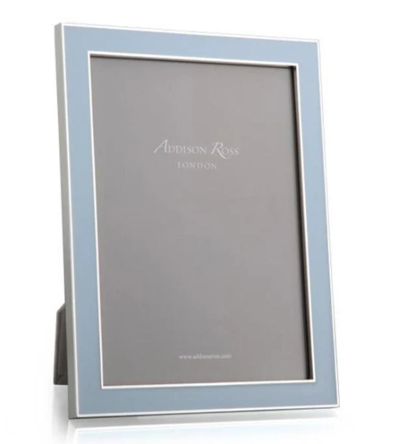 Addison Ross Powder Blue Enamel & Silver Frame 4x6 