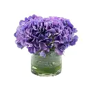 Soft Hydrangea Purple In Cylinder Glass Vase