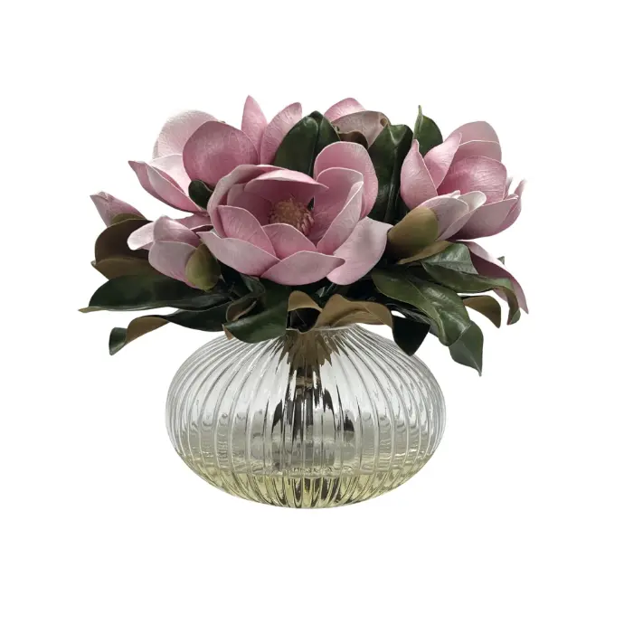 Soft Magnolia Grandiflora In Ribbed Bowl