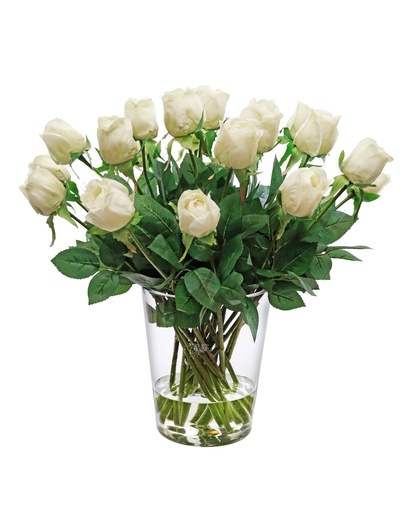 [TDH284] Soft Rose Buds Lisa In Bucket Vase