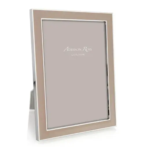 [TDH843] Addison Ross Cappuccino Enamel & Silver Frame 5x7 