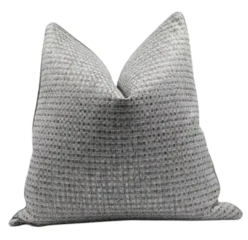 [TDH1020] Soft Textura silver silk cushion