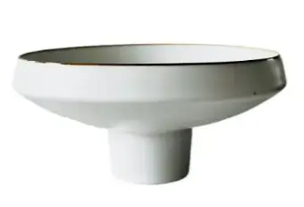 [TDH1061] Soft White round vase