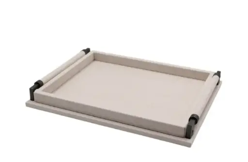 [TDH1082] Soft Black Leather Tray