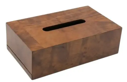 [TDH1107] Soft Brown Wooden Tissue Box