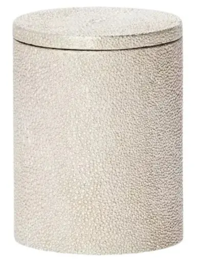 [TDH1139] Pigeon and Poodle Manchester Sm. Canister, Warm Silver Faux Shagr