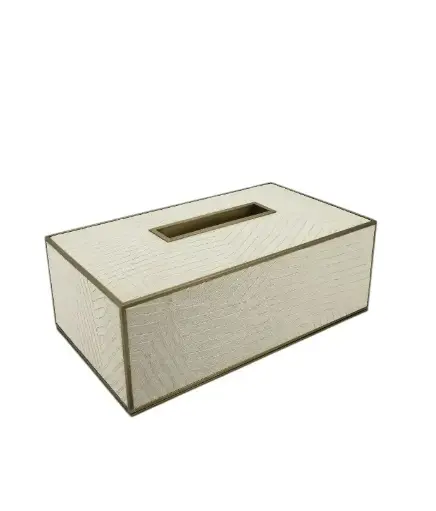 [TDH1159] Laura Hammett Living Elemental Tissue Box, Rectangular - Ivory 